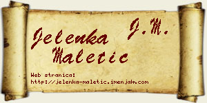 Jelenka Maletić vizit kartica